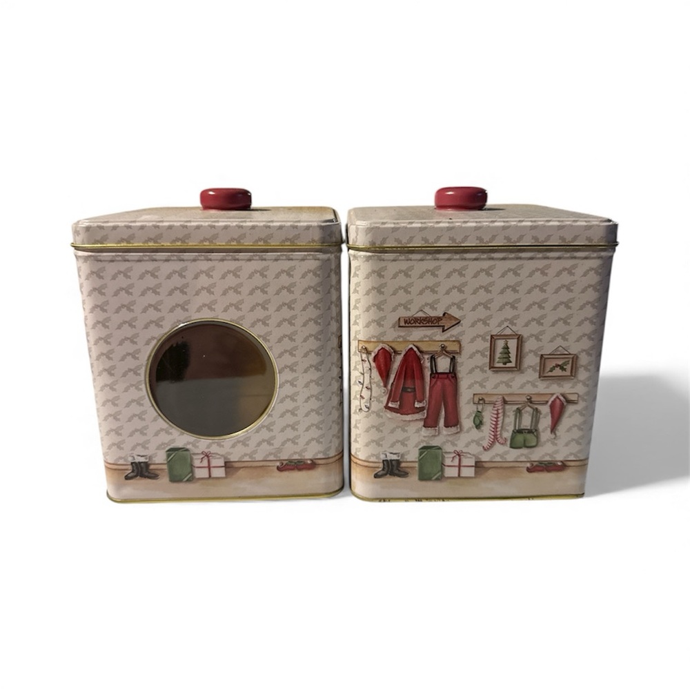 🌼 Set Of Square Christmas Tins